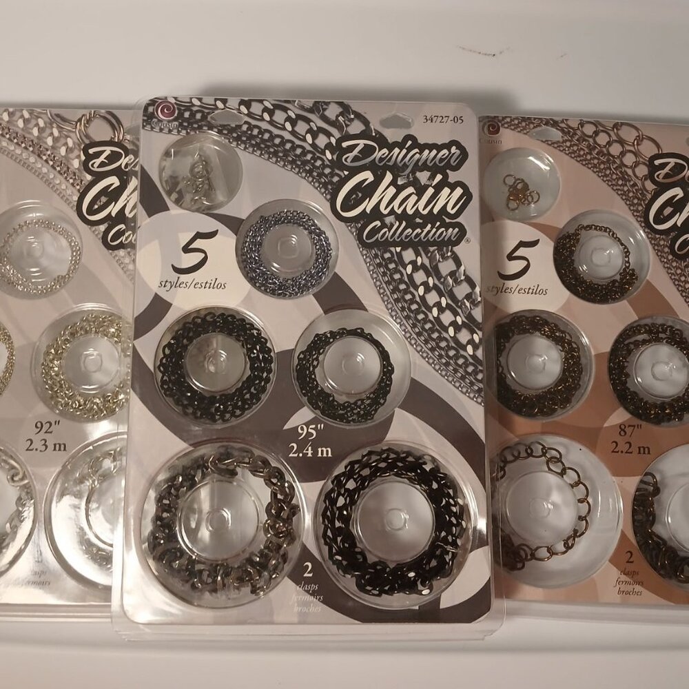 Cousin Designer Chain Collection 5 Styles 3 sets NEW